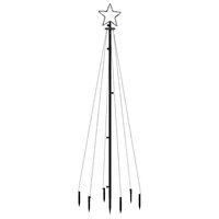 Kerstboom met grondpin 108 LED&amp;apos;s warmwit 180 cm 3
