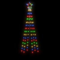 Kerstboom met grondpin 108 LED&amp;apos;s meerkleurig 180 cm 4