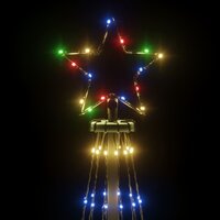 Kerstboom met grondpin 108 LED&amp;apos;s meerkleurig 180 cm 5
