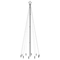 Kerstboom met grondpin 310 LED&amp;apos;s koudwit 300 cm 3