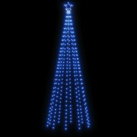 Kerstboom met grondpin 310 LED&amp;apos;s blauw 300 cm 4