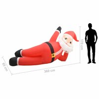 Kerstman opblaasbaar LED XXL IP44 360 cm rood 9
