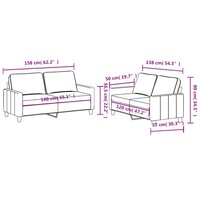 2-delige Loungeset met kussens stof lichtgeel 6