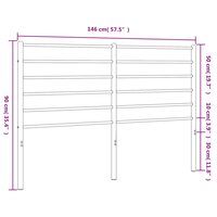 Hoofdbord metaal wit 140 cm 7