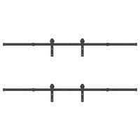 Doos met onderdelen voor schuifdeur 427 cm staal zwart 5