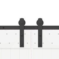 Doos met onderdelen voor schuifdeur 427 cm staal zwart 9