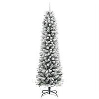 Kunstkerstboom met sneeuw smal 120 cm PVC en PE 2