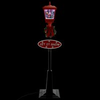 Straatlantaarn met kerstman LED 180 cm 7