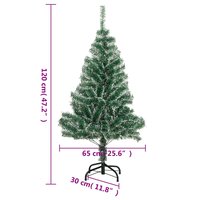Kunstkerstboom met sneeuw 120 cm groen 7