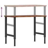 Werkbank rechthoek 100x60x(71,5-98) cm eikenhout donkerbruin 9