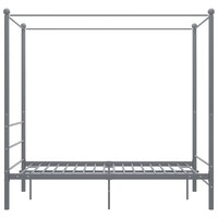 Hemelbedframe metaal grijs 140x200 cm  3