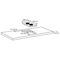 Keramische kookplaat met 2 kookzones aanraakbediening 3000 W 5