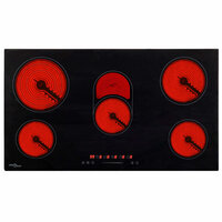 Keramische kookplaat 5 kookzones aanraakbediening 8500 W 77 cm 2