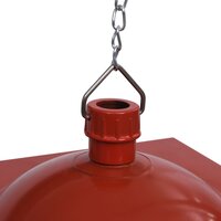 Kersthanglamp met LED-lamp en kerstman 27x27x45 cm rood 5