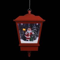 Kersthanglamp met LED-lamp en kerstman 27x27x45 cm rood 7