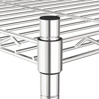 Opbergrek 4-laags met wielen 200 kg 90x35x142 cm chroomkleurig 5