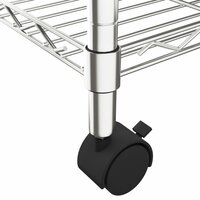Opbergrek 4-laags met wielen 200 kg 90x35x142 cm chroomkleurig 6