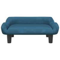 Hondenmand 70x40x24 cm fluweel blauw 3