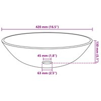 Wasbak gehard glas 42 cm matglas 4
