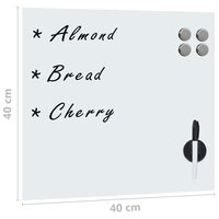 Magneetbord voor aan de wand 40x40 cm glas 5