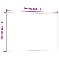 Magneetbord wandgemonteerd 60x40 cm&nbsp;gehard glas zwart 6