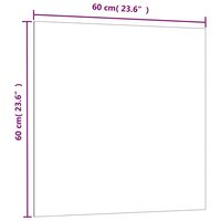 Magneetbord wandgemonteerd 60x60 cm&nbsp;gehard glas 6