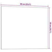 Magneetbord voor aan de wand 60x50 cm gehard glas zwart 6
