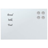 Magneetbord voor aan de wand 30x20 cm gehard glas wit 3