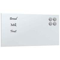 Magneetbord voor aan de wand 40x20 cm gehard glas wit 2
