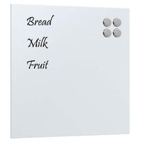 Wandmagneetbord 40x40 cm gehard glas wit 2