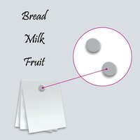 Wandmagneetbord 40x40 cm gehard glas wit 5