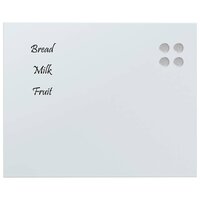 Magneetbord voor aan de wand 50x40 cm gehard glas wit 3