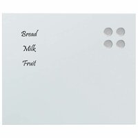 Magneetbord voor aan de wand 60x50 cm gehard glas wit 3