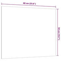 Magneetbord voor aan de wand 60x50 cm gehard glas wit 6