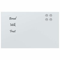 Magneetbord voor aan de wand 80x50 cm gehard glas wit 3
