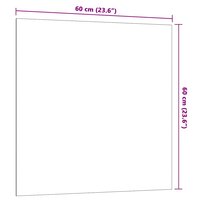 Wandmagneetbord 60x60 cm gehard glas wit 6
