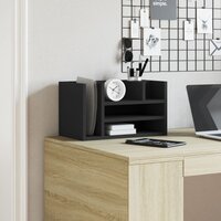 Bureau organiser 44,5x24x25 cm bewerkt hout zwart 3