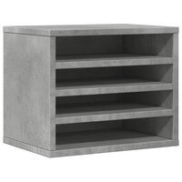 Bureau organiser 36x26x29,5 cm bewerkt hout betongrijs 2
