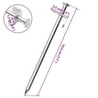 Tentharingen 24 st 8 mm 19,5 cm gegalvaniseerd staal 6