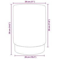 Kruk fluweel 28 x 36 cm paars en goudkleurig 4