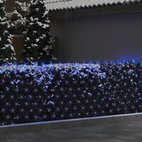 Kerstnetverlichting 306 LED&amp;apos;s binnen en buiten 3x3 m blauw 3