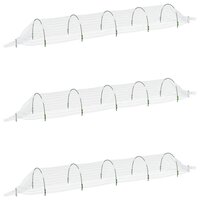 Kweektunnels 3 st 1,5x5 m glasvezel en polypropeen 2