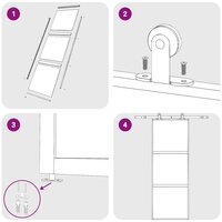 Schuifdeur 76x205 cm helder ESG-glas en aluminium goudkleurig 8