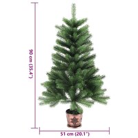 Kunstkerstboom met levensechte naalden 90 cm groen 7