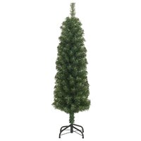 Kunstkerstboom met standaard smal 150 cm PVC groen 3