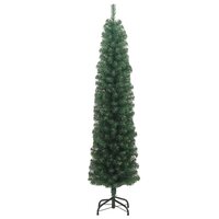 Kunstkerstboom met standaard smal 180 cm PVC groen 3