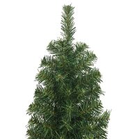 Kunstkerstboom met standaard smal 180 cm PVC groen 4