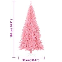 Kunstkerstboom met standaard 180 cm PVC roze 7