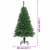 Kunstkerstboom met dikke takken 150 cm PVC groen 7