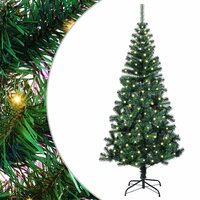 Kunstkerstboom met decoratieve touwlichten Groen 120cm PVC 2